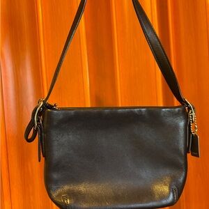 Coach Small Black Leather Shoulder Bag